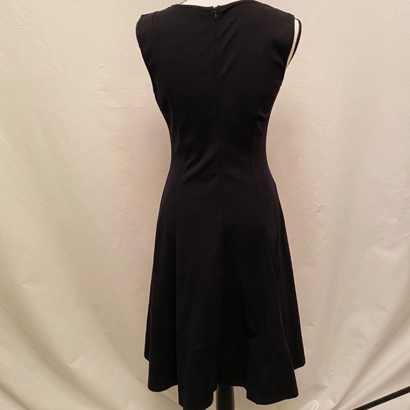 AVON Colorblock Fit and Flare Dress Red Black Sz S - Picture 3 of 4